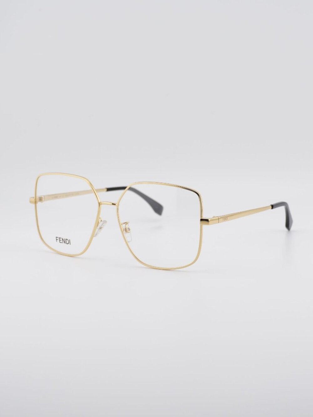 Fendi FE50009U 034 Eyeglasses Gold 57mm Square Frame